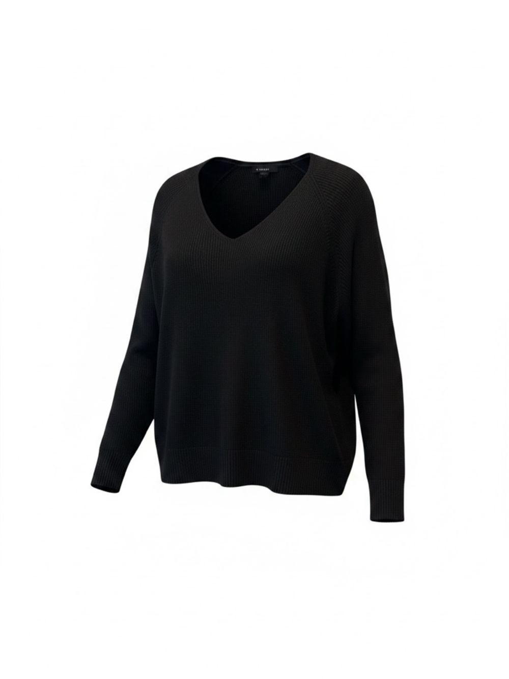Athleta Black Ribbed Oversized Sweater 3X Relaxed Fit Cozy Knit